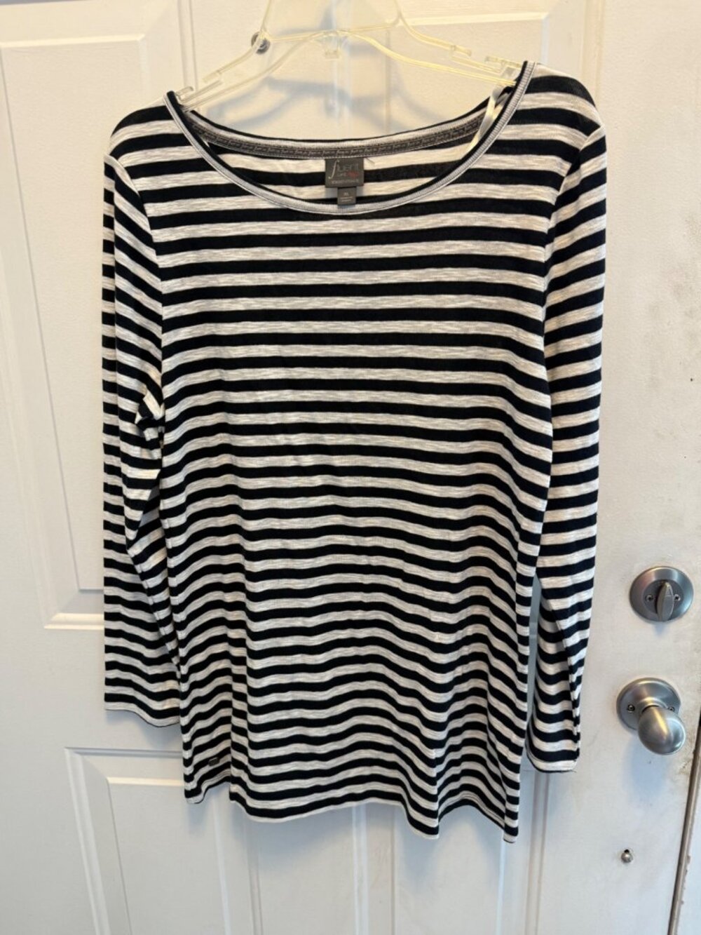 Black and white striped shirt XL by Fluent Life Essentials